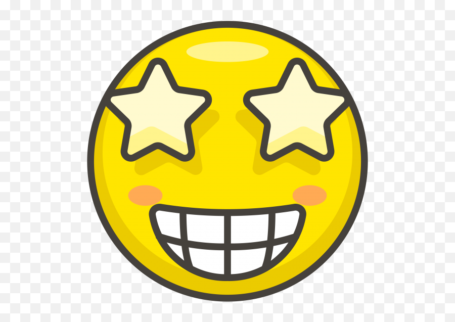 Star Struck Emoji - Vector Graphics Clipart Full Size Star Struck Emoji Transparent,Pentagram Emoji