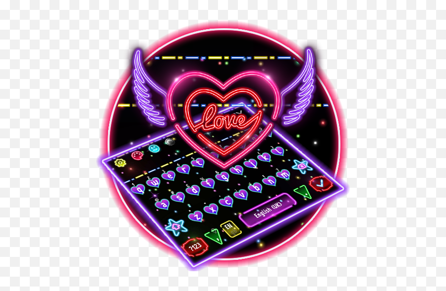 Colorful Neon Sparkling Heart Keyboard - Apps On Google Play Girly Emoji,Sparkling Heart Emoji