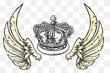 King Crown And Angel Wings Free Svg - Solid Emoji,King Emoji Symbol