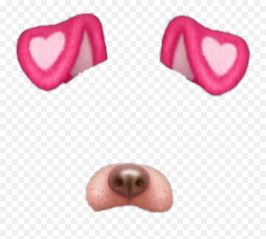 Snapchat Filters Png - Dog Snapchat Filter Png Heart Pink Dog Snap Filter Emoji,Blush Emoji Snapchat
