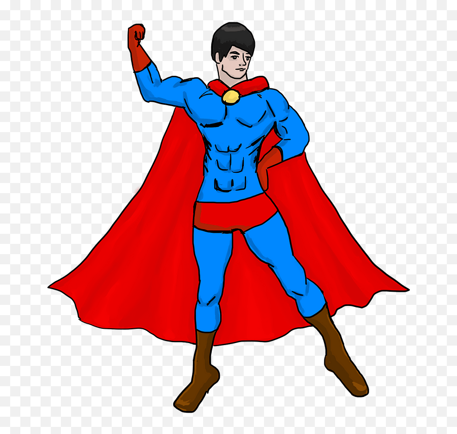 Superman Clipart Free Download Transparent Png Creazilla - Superman Muscles Vector Emoji,Superman Emoji Art