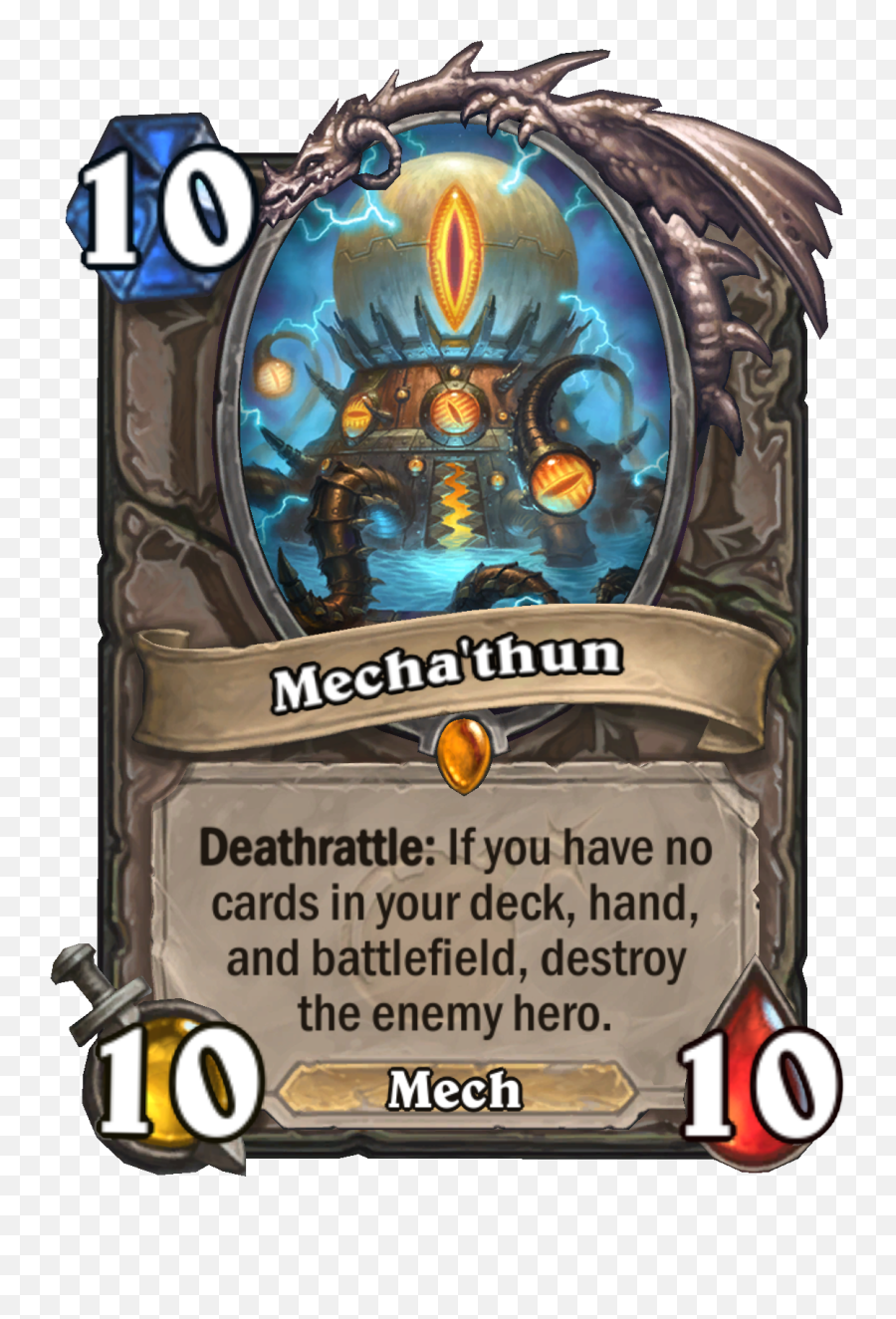 Mechathun Card Reveal - Malygos Card Hearthstone Emoji,Warlock Emoji