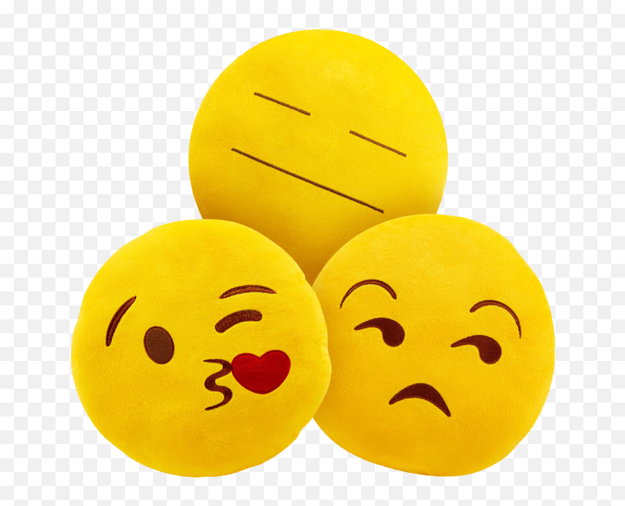 Plush Emoji Pillows - Happy,Sunglass Emoji