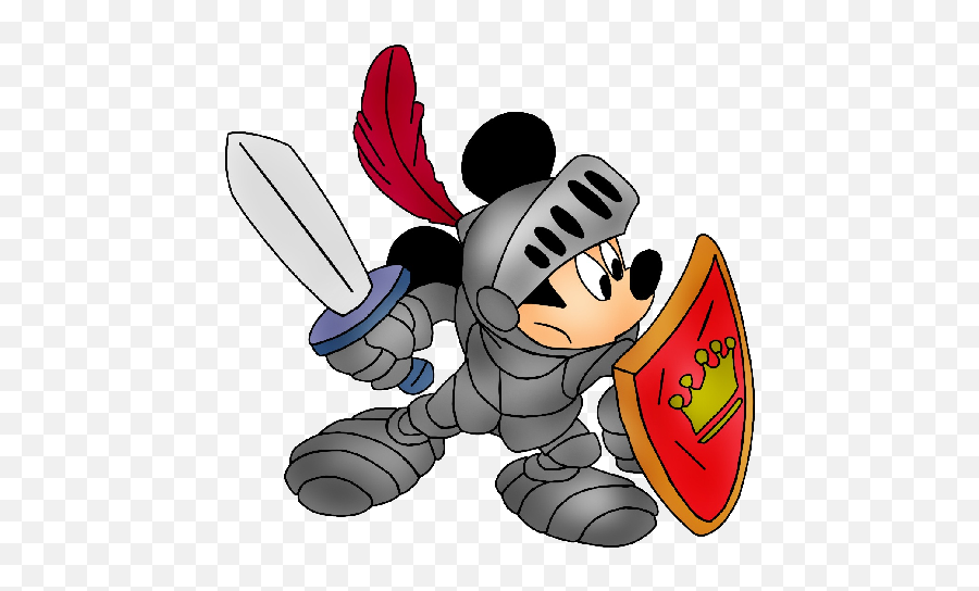 Mickey Mouse With Sword And Shieldpng 500500 Pixels - Minnie Mouse The Knight Emoji,Disney Emoji Puzzle