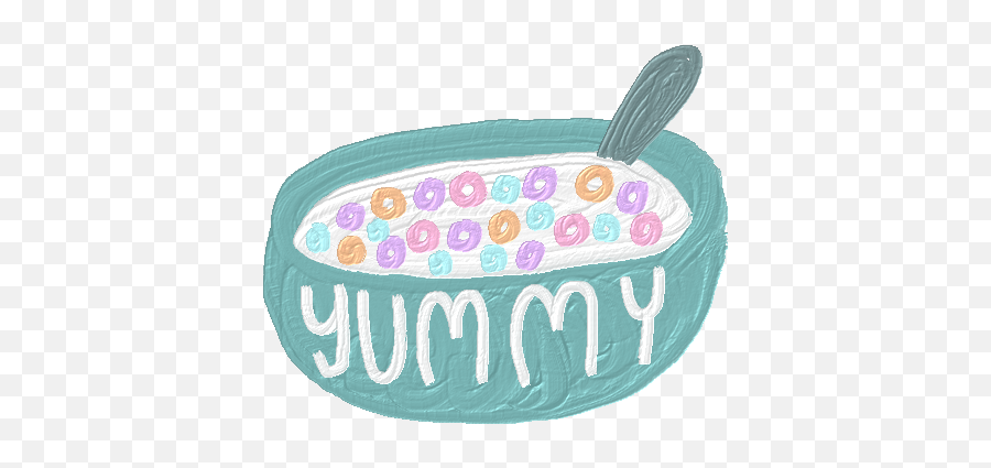 Cereal Bowl Pastel Paint Oilpaint - Oval Emoji,Emoji In Cereal