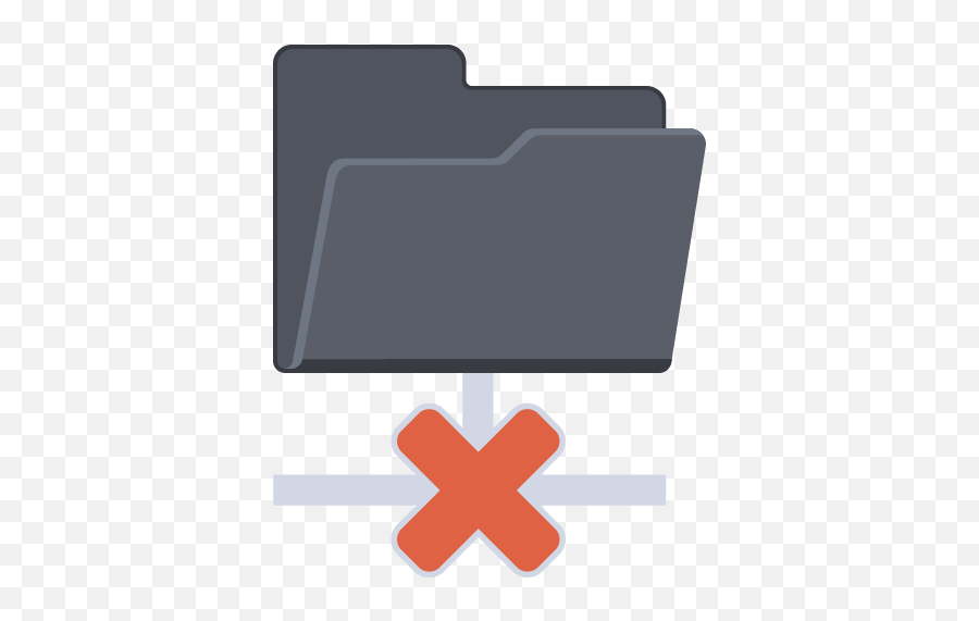 Network Folder Cross Icon - Horizontal Emoji,Cross Folder Folder Emoji