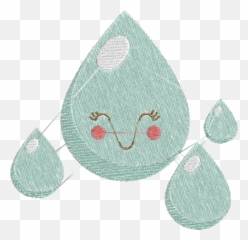 Matriz De Bordado Linda Gota De Chuva - Embroidery Emoji,Emoticon Gota De Agua
