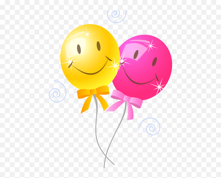 Second Birthday Party Cake Decor - Birthday Balloons Clip Art Emoji,Happy Birthday Emoticon