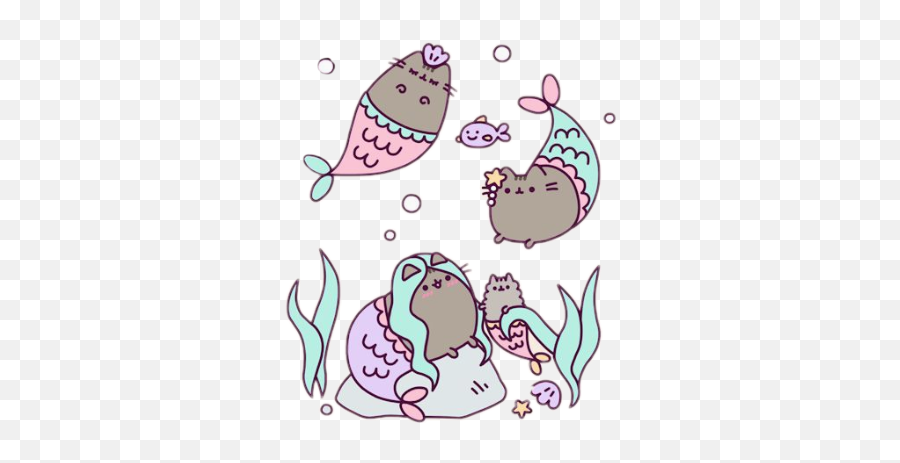 The Most Edited Puchi Picsart - Mermaid Pusheen Emoji,Puckiing Emoji