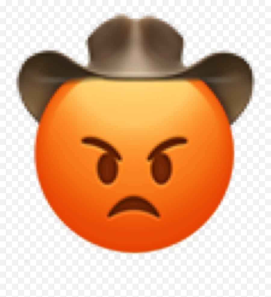 Yee Yeehaw Sad Angry Sticker - Cowboy Emoji Transparent Background,Sad Angry Emoji