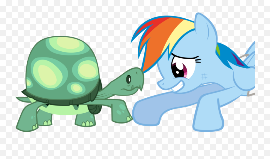 Rainbow Dash And Tank Fist Bump - Rainbow Pet Turtle Emoji,My Little Pony: Friendship Is Magic - A Flurry Of Emotions