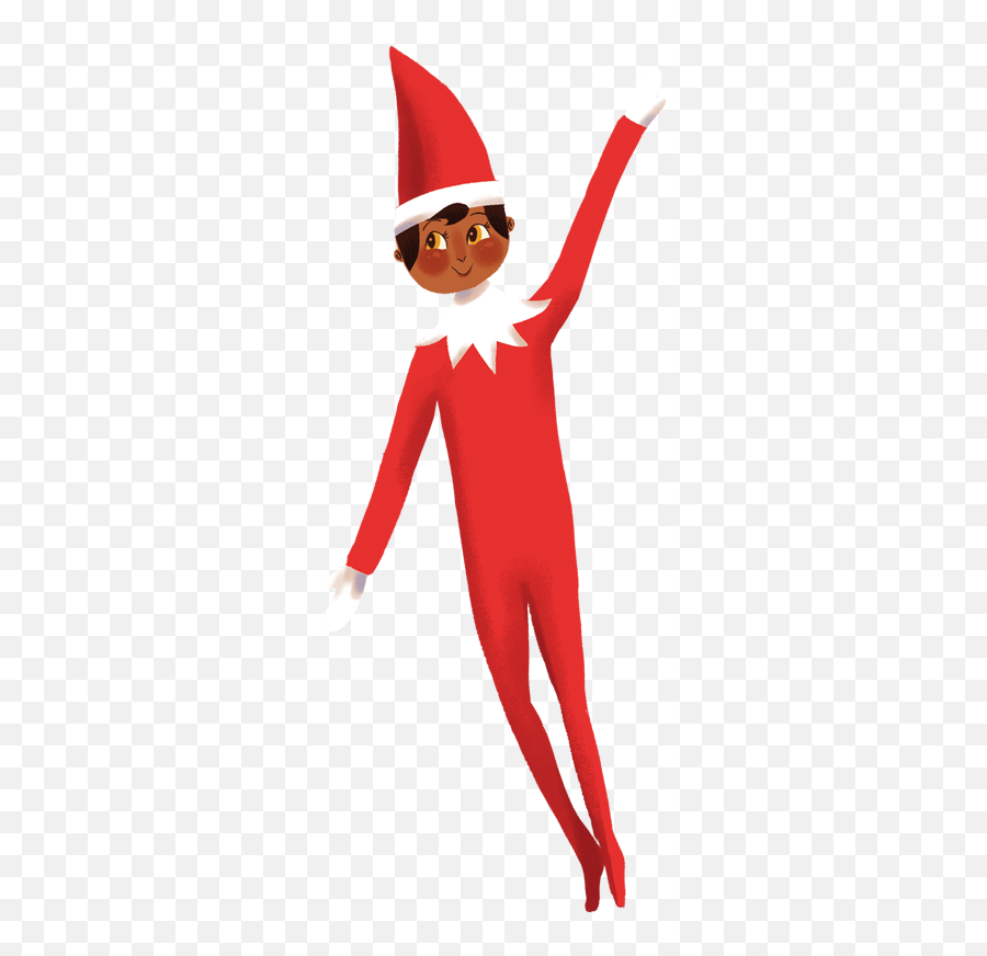 Elf On The Shelf Clipart Black And - Fictional Character Emoji,Emoji Elf On The Shelf Idea