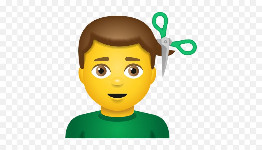 Man Getting Haircut Icon In Emoji Style - Meghdoot Cinema,Pink Hair Cutting Scissors Emoji