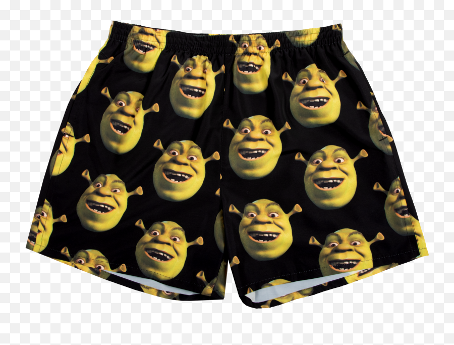 Shrek Faces Black Shorts U2013 Dumbgood - Happy Emoji,Edward Snowden's Emoticon