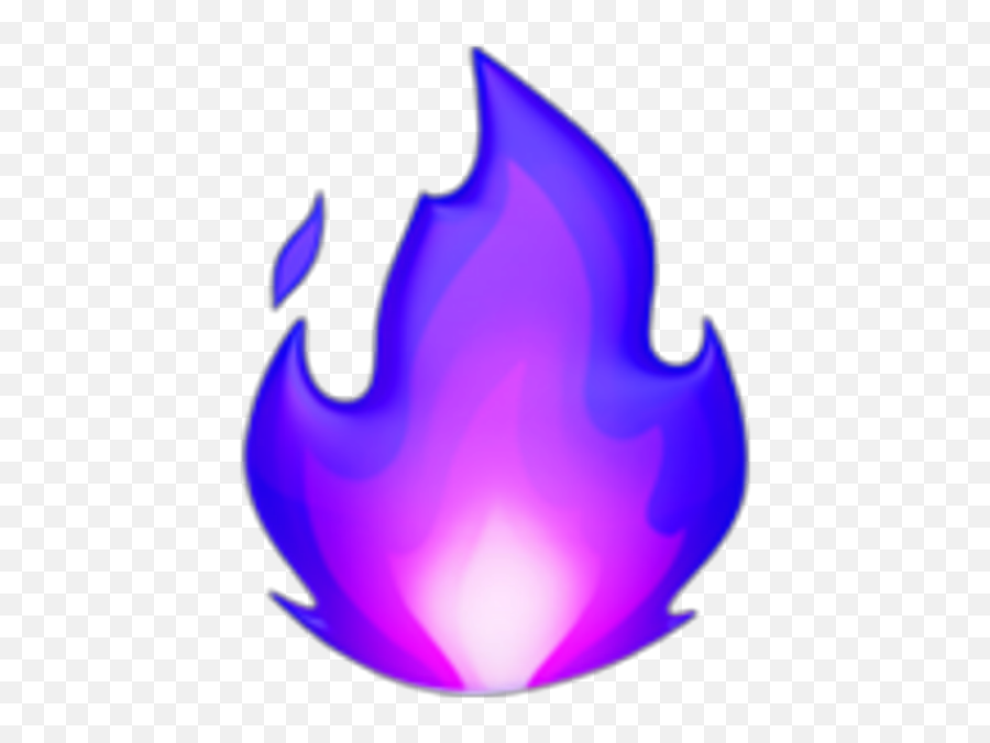 Emoji Fire Sticker - Cartoon Purple Fire Png,Emoji Firw