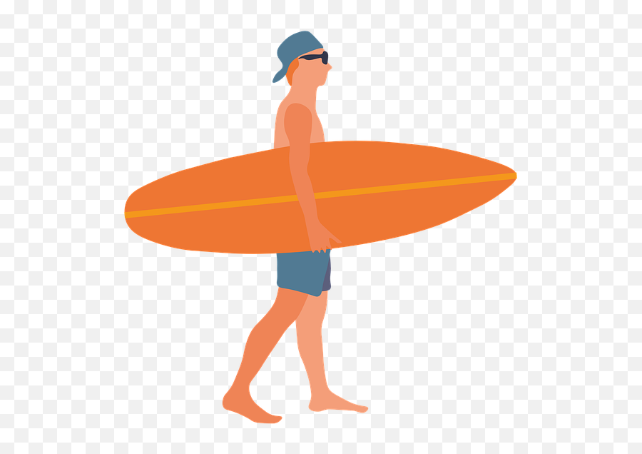 Wave Surfboard Sea Beach Water Ocean - Homem Praia Png Emoji,Different Emotions At The Beach