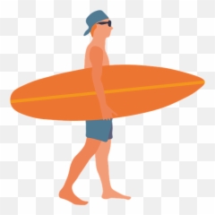 Wave Surfboard Sea Beach Water Ocean - Homem Praia Png Emoji,Different Emotions At The Beach