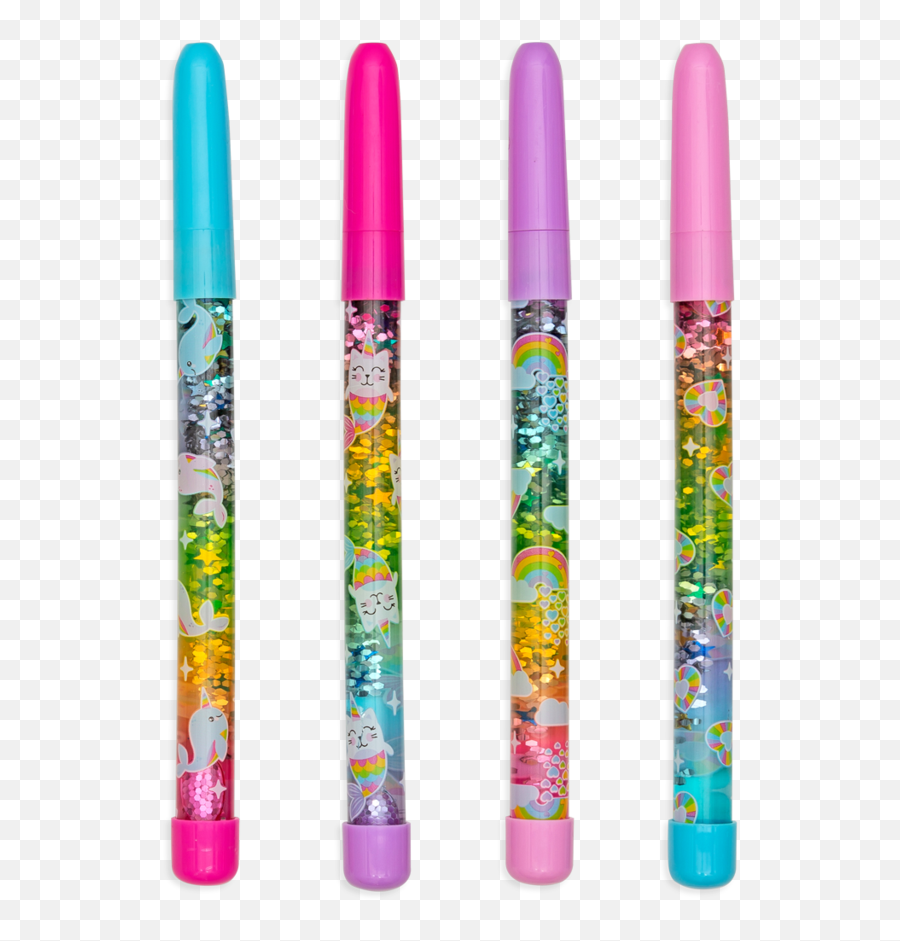 Rainbow Pen Toys Games Light - Glitter Wand Pen Emoji,Emoji Pens