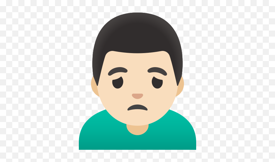 U200d Sad Man Frowning In Light Skin Tone Emoji,Different Frowning Emojis