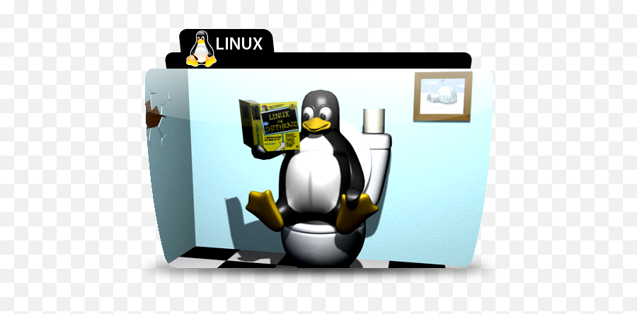 Toilet Linux Folder File Free Icon Of Colorflow Icons Emoji,Tux Penguin Emoticon