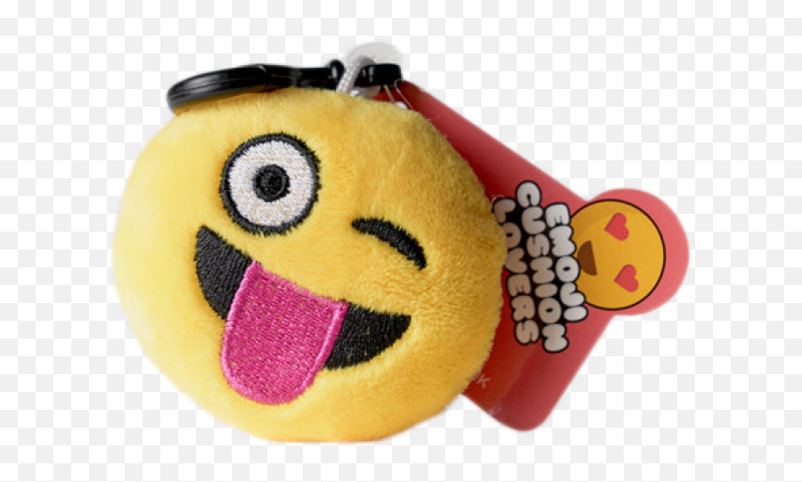 Emoji Keyring - Tongue Wink Happy,Tissue Emoji