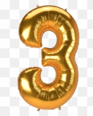 Jumbo Gold Number Balloons - 3 Years Ballon Emoji,Emoji Balloons Wholesale