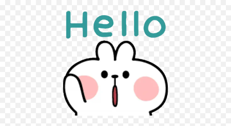 Spoiled Rabbit Emoji With Word Whatsapp - Spoiled Rabbit Hello,Spoiled Emoji