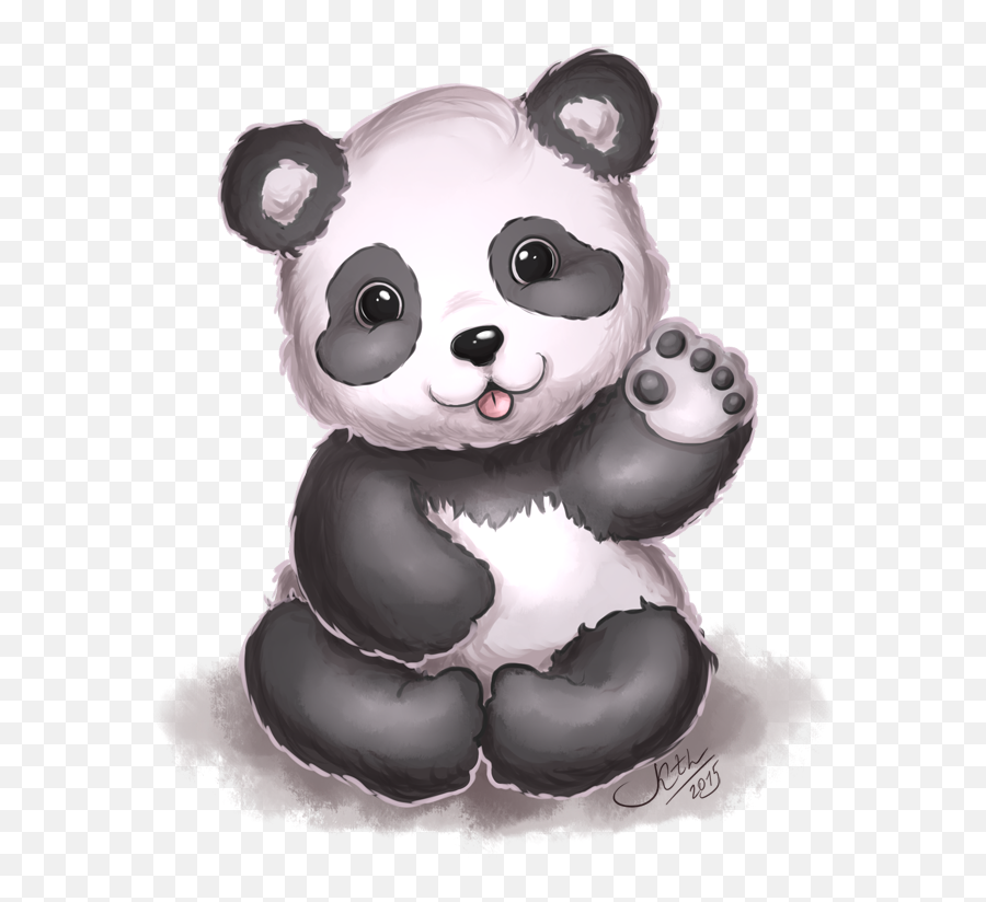 Download Drawn Panda Little Panda - Cute Cartoon Cutie Panda Panda Cutie Emoji,Panda Emoji Facebook