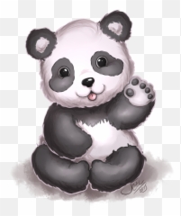 Download Drawn Panda Little Panda - Cute Cartoon Cutie Panda Panda Cutie Emoji,Panda Emoji Facebook