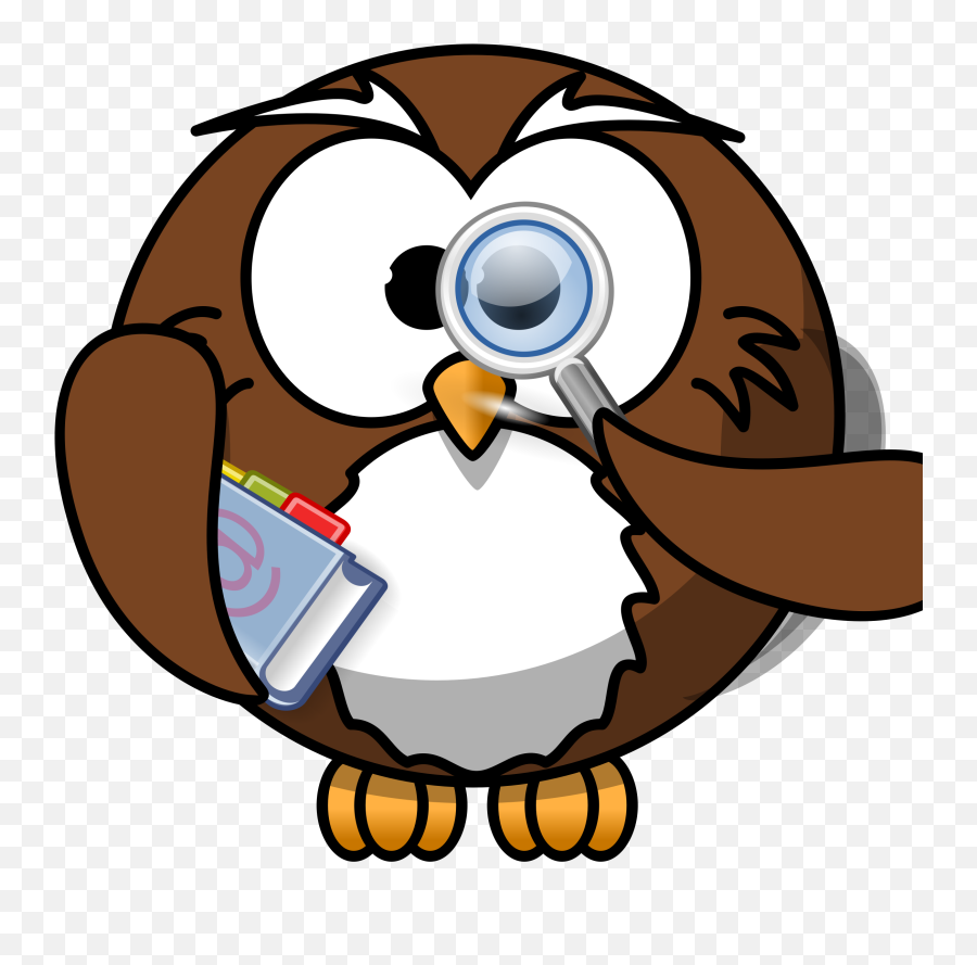 Ultra Smart Owl Cartoon Clip Art Owl Cartoon Clip Art - Smart Owl Png Emoji,Thinking Emoji Kindle Fire