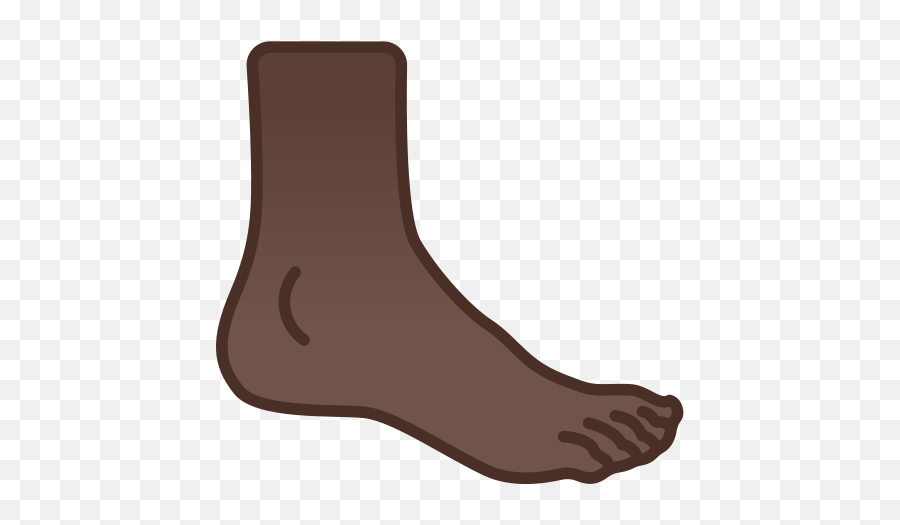 Foot Emoji With Dark Skin Tone - Pied Clipart,Foot Emoji