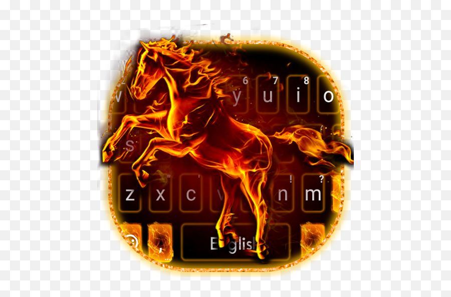 Flaming Fire Horse Keyboard Theme - Google Play Fire Horse Emoji,Horse Emoticon