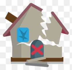 Derelict House Emoji Clipart - Illustration,House Emoticon