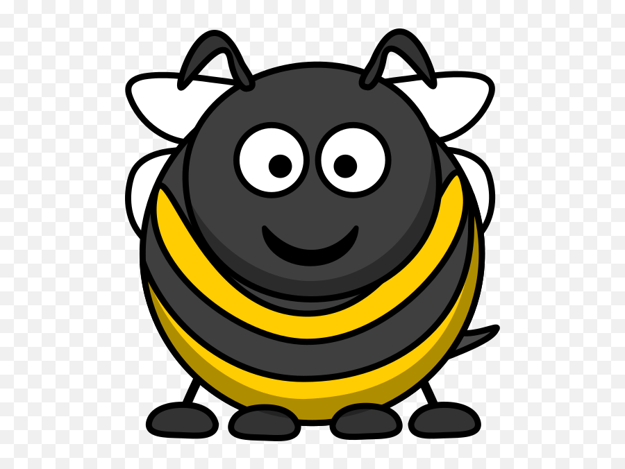 Bumble Bee Clip Art At Clkercom - Vector Clip Art Online Cartoon Animal Bee Clipart Emoji,Emoticon Small Gray