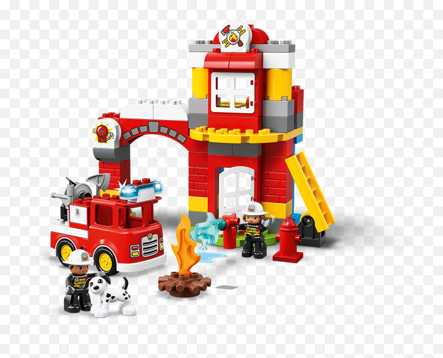 Lego Duplo Town Fire Station 10903 Firefighter Toy For Kids - Lego Duplo Fire Station Emoji,Lego Sets Your Emotions Area Giving Hand With You