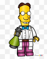 How To Draw Professor Frink Lego Simpsons - Happy Emoji,Professor Emoji