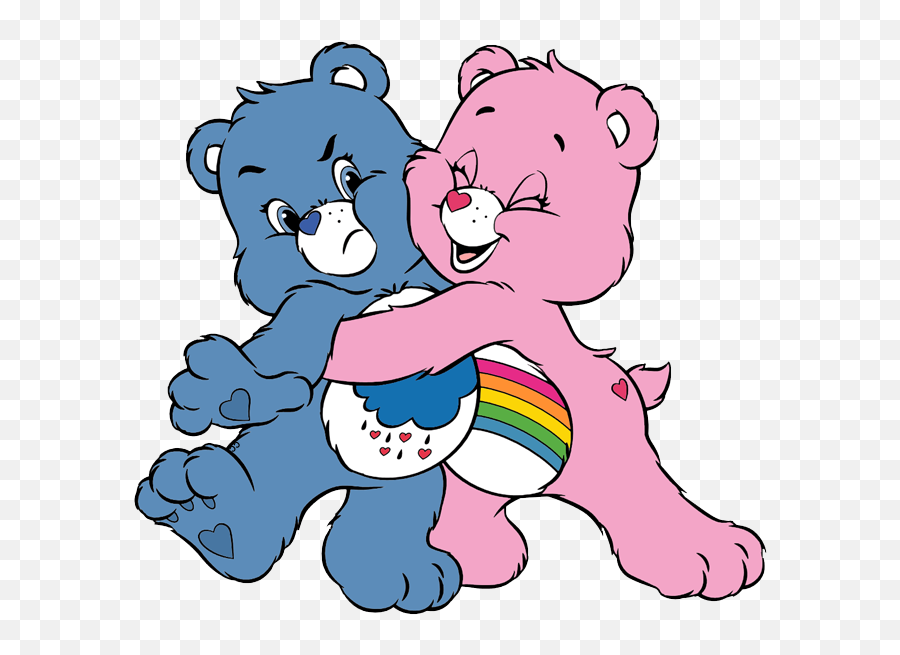 Download Transparent Caring Clipart - Care Bear Hugs Png Care Bear Hugging Png Emoji,Bear+heat Emoji