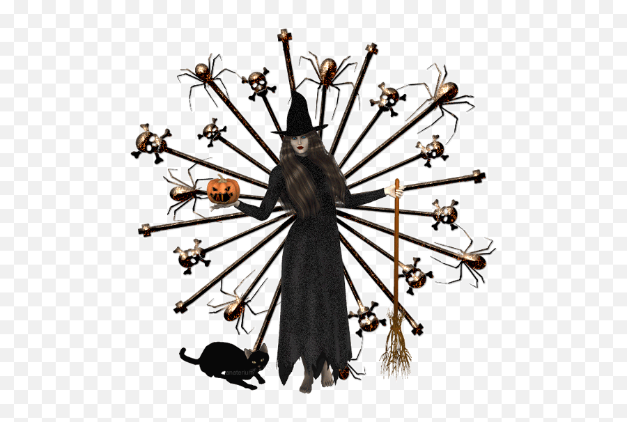 Halloween Witches 2015 - Fiction Emoji,Emoticon Witch And Cauldron Gif