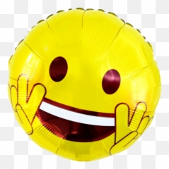 Peace Emoji Balloon - Wide Grin,Emoticon Of Peace Out