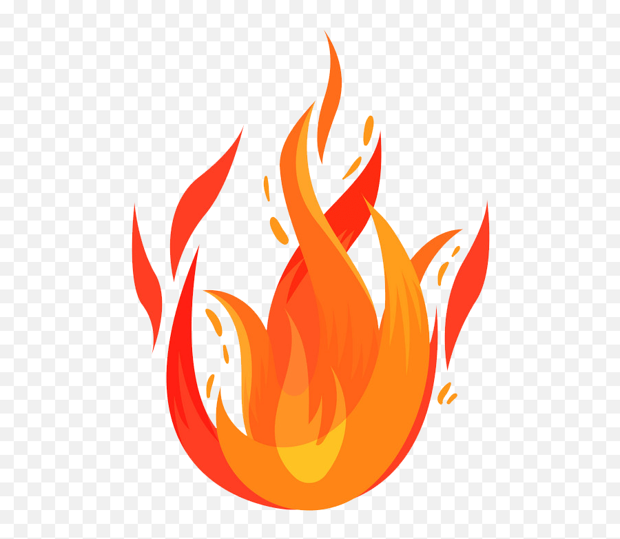 Fire Clipart Transparent Background - Cartoon Fire Flame Png Emoji,Black Flame Emoji
