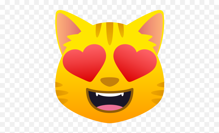 Emoji A Smiling Cat With Eyes Of Heart Wprock - Kiwi,Pensive Emoji