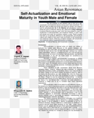 Pdf Self - Actualization And Emotional Maturity In Youth Male Emoji,Emotion Tick Mark Png