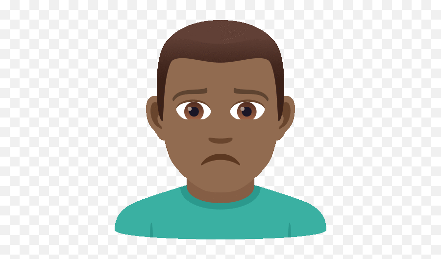 Frowning Joypixels Sticker - Frowning Joypixels Frown Emoji,Darkskin Baby Emoji