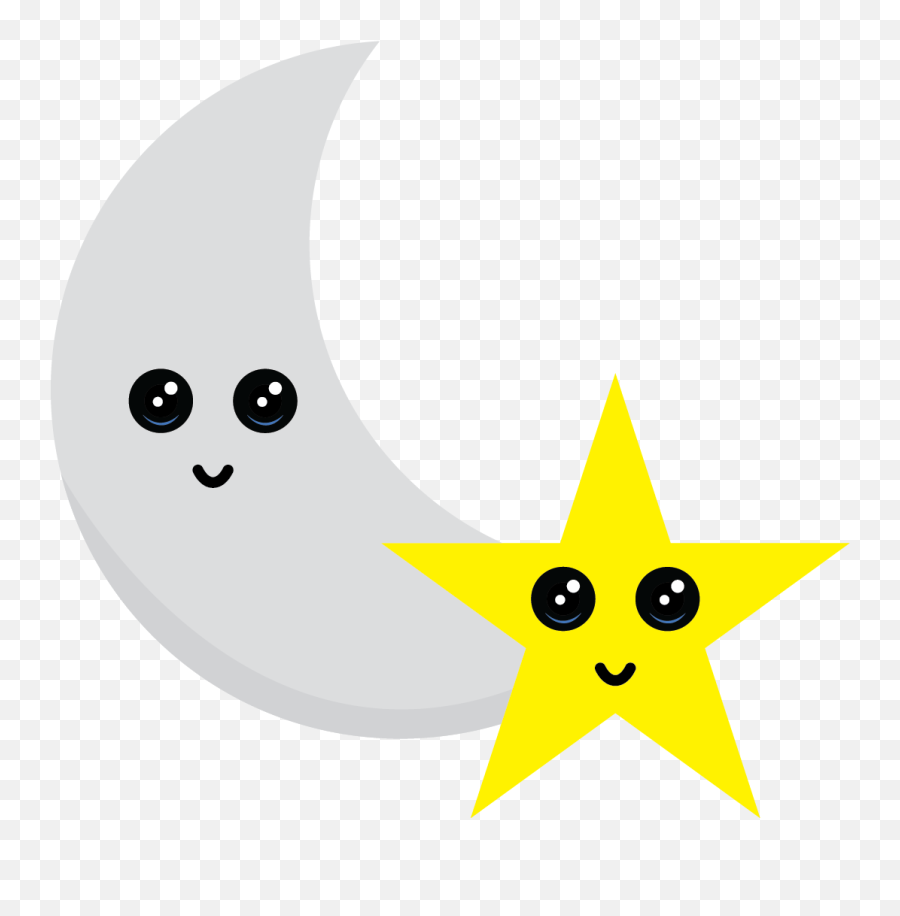 Kawaii Starmoon Illustration - 018 Graphic By Emoji,Star And Cresent Emoji