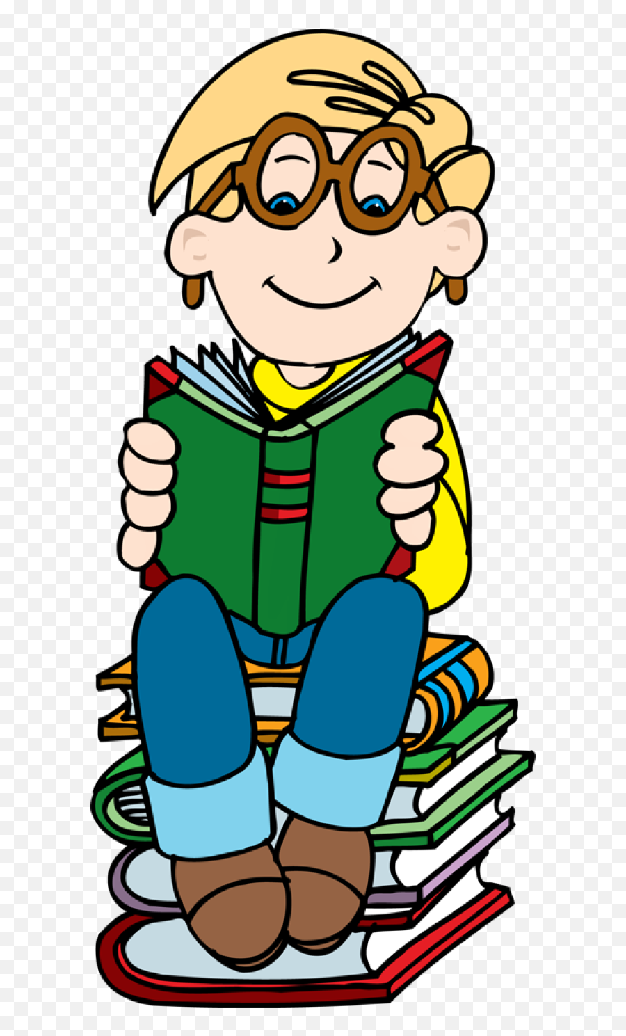 Free Clipart Boy Reading Book - Reading Book Clipart Png Emoji,Boy And Book Emoji