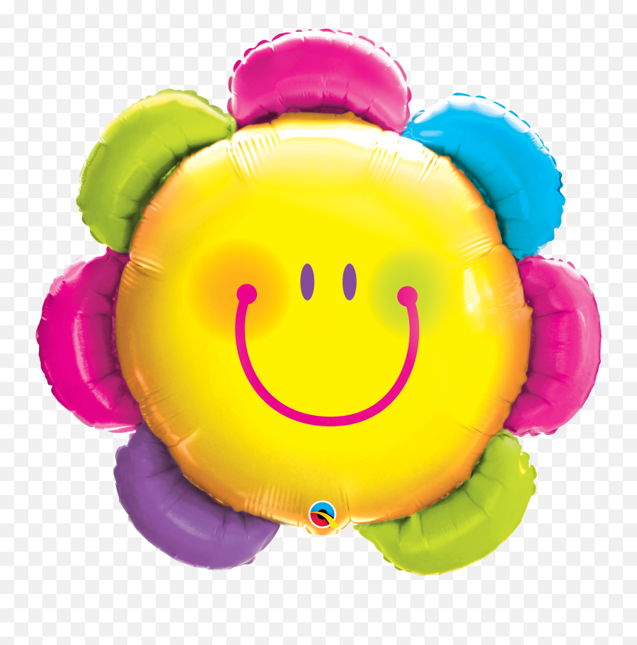 Funny Face Flower 32 Balloon - Thank You Balloons Flower Emoji,Emoticon P