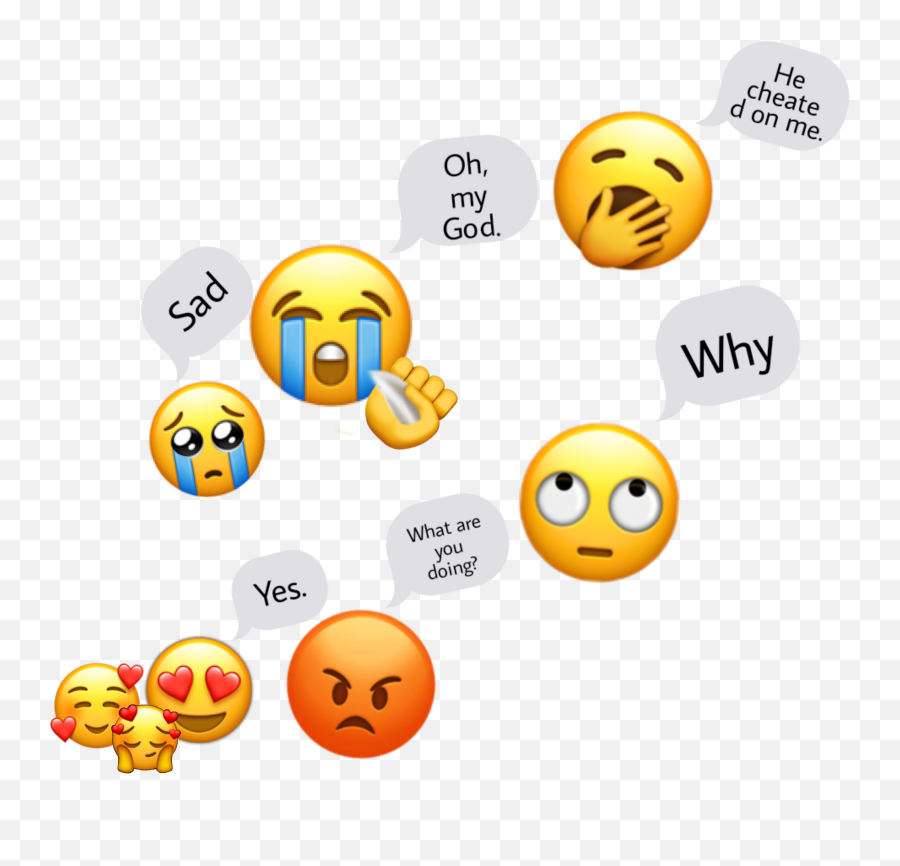Discover Trending Emoticons Stickers Picsart - Happy Emoji,Emotion Faces Text