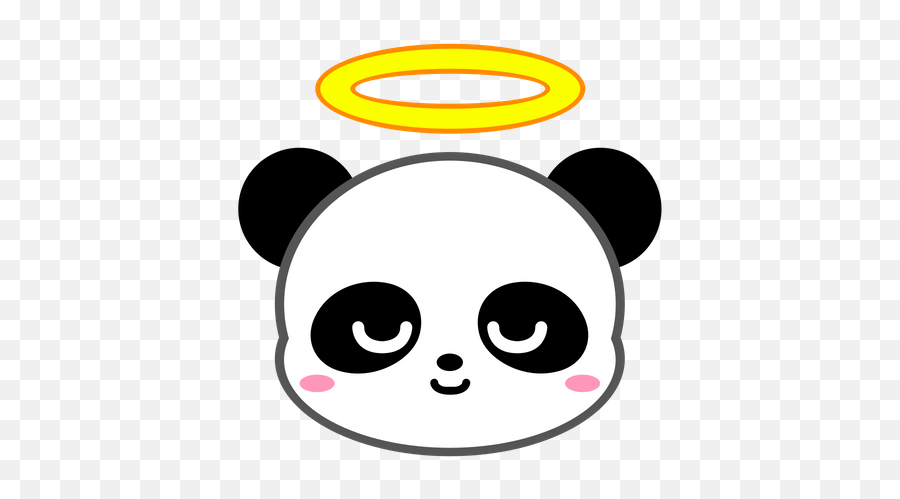Panda Angel Emoji Icon Of Flat Style - Panda Smile,Angel Emoji Png