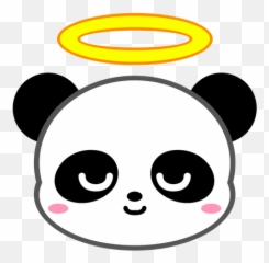 Panda Angel Emoji Icon Of Flat Style - Panda Smile,Angel Emoji Png