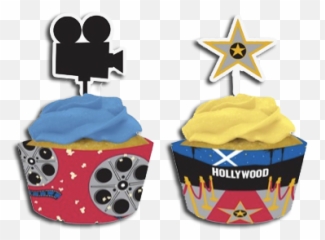 Cupcake Cups And Picks - Hollywood Cupcake Decorating Emoji,Emoji Cupcake Rings